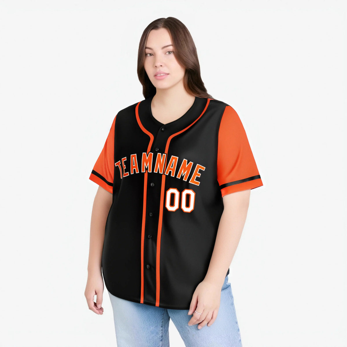 Custom Black Orange Authentic Baseball Jersey