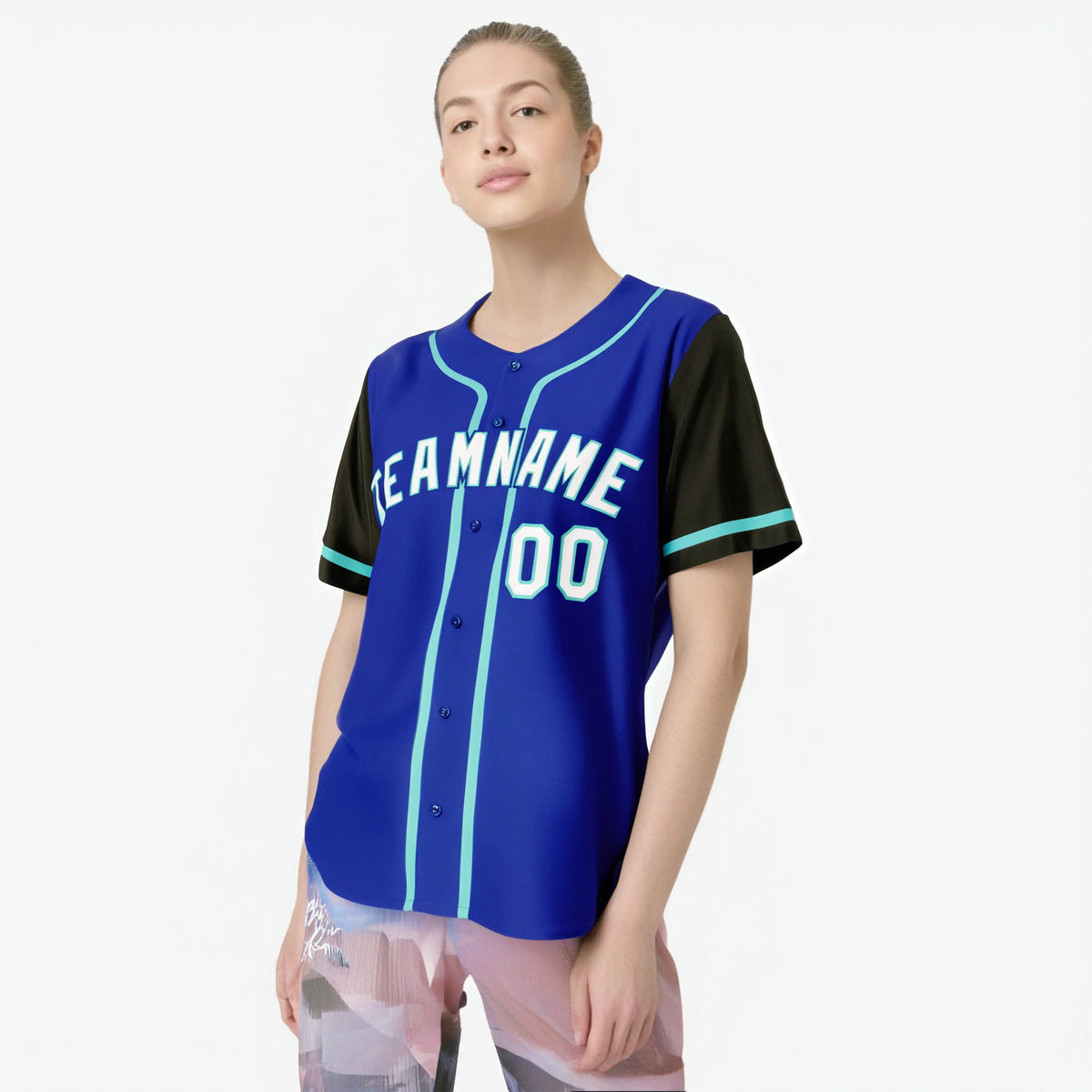 Custom Royal Blue Black Authentic Baseball Jersey