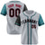 Custom Gray Black Aqua Authentic Baseball Jersey