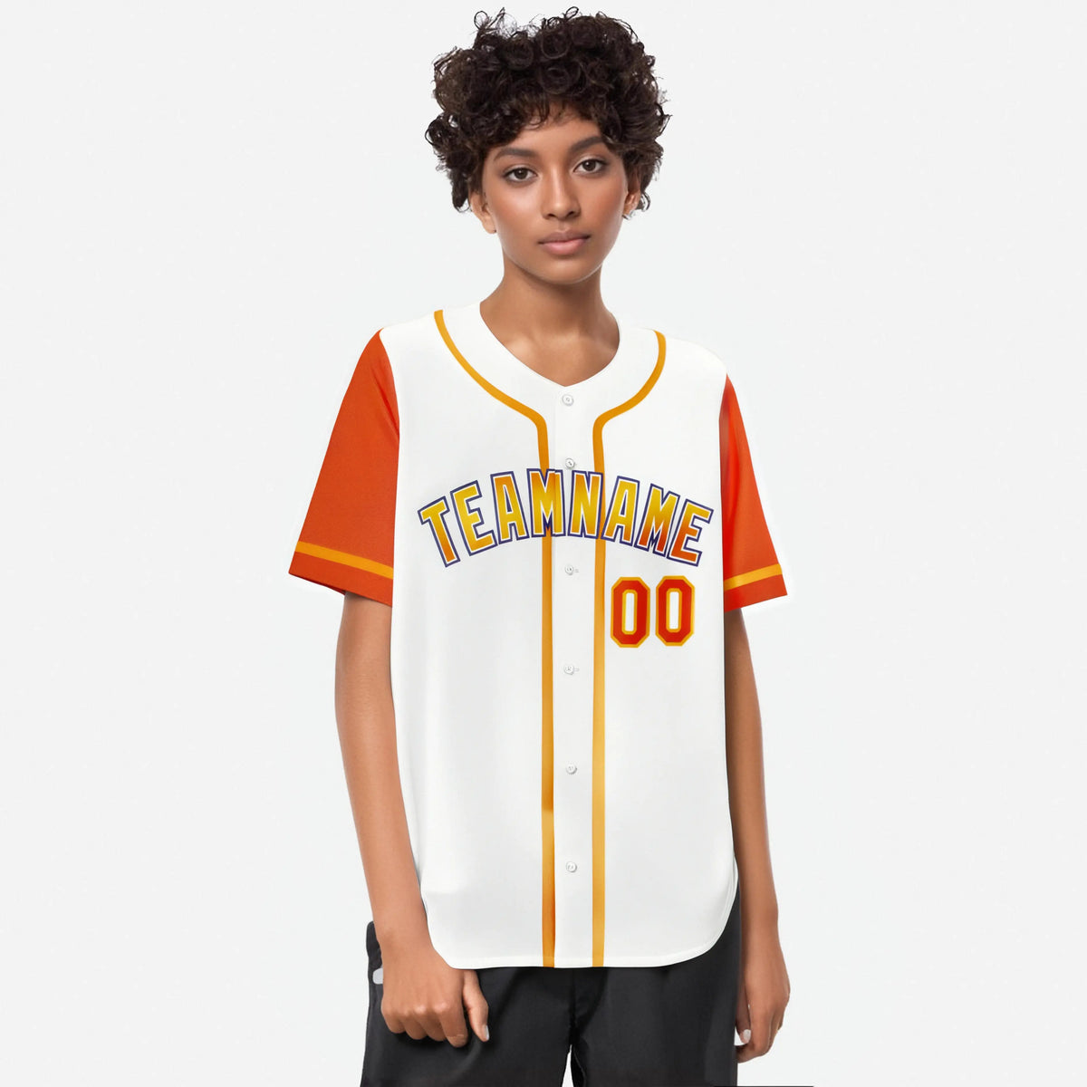 Custom White Orange Authentic Baseball Jersey