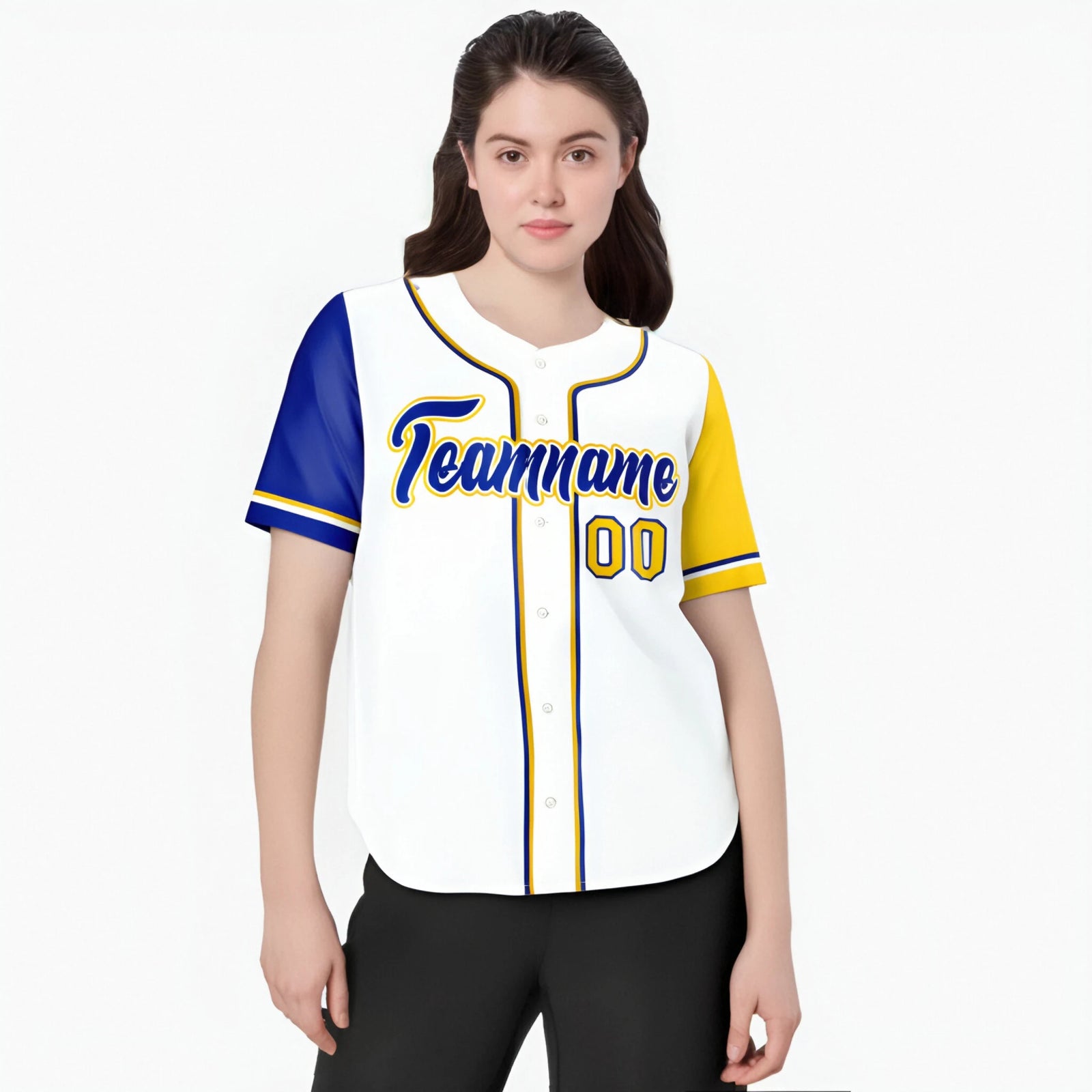 Custom White Gold Royal Blue Authentic Baseball Jersey