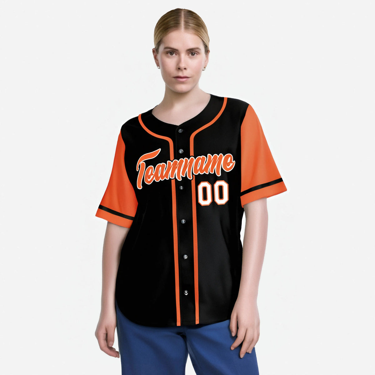 Custom Black Orange Authentic Baseball Jersey