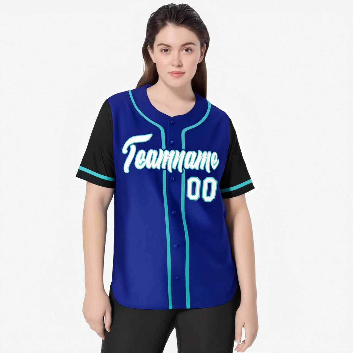 Custom Royal Blue Black Authentic Baseball Jersey