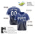 Custom Blue Navy-White Authentic Fade Fashion Baseball Jersey