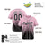 Custom Pink Black-White Authentic Fade Fashion Baseball Jersey