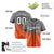 Custom Gray Orange-White Authentic Fade Fashion Baseball Jersey