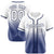 Custom Whit Blue Authentic Fade Fashion Baseball Jersey