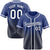 Custom Blue Navy-White Authentic Fade Fashion Baseball Jersey