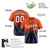 Custom Orange Navy-White Authentic Fade Fashion Baseball Jersey