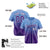 Custom Light Blue Purple-White Authentic Fade Fashion Baseball Jersey