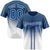 Custom Blue White Authentic Fade Fashion Baseball Jersey