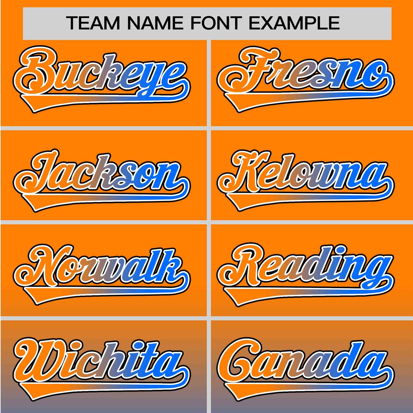 Custom Orange Sky Blue Black Authentic Fade Fashion Baseball Jersey