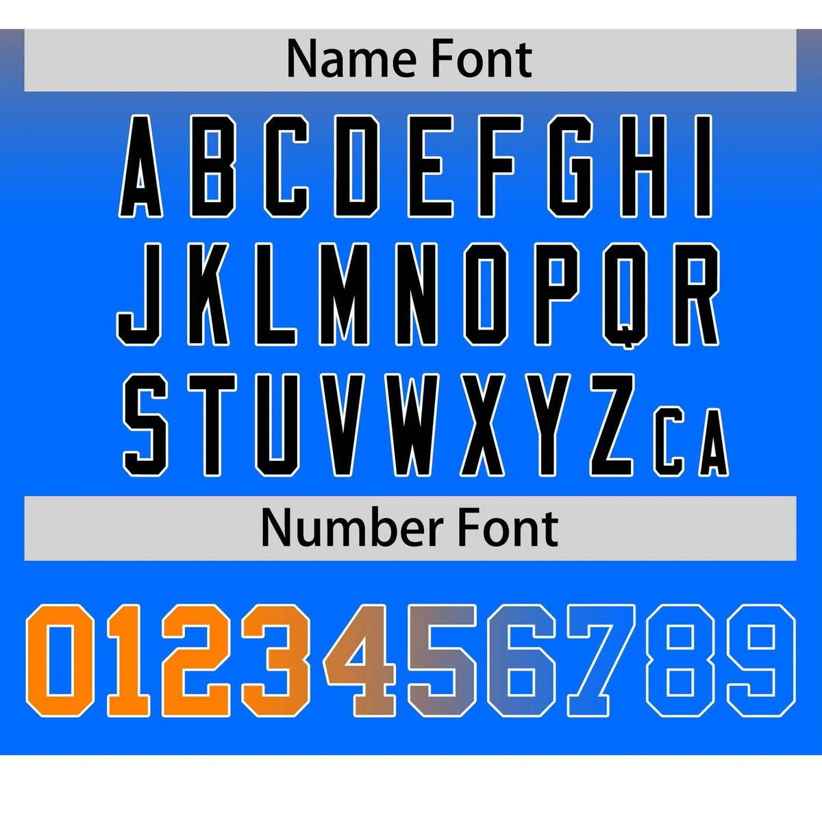 Custom Orange Sky Blue Black Authentic Fade Fashion Baseball Jersey