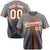 Custom Gray White-Orange Authentic Fade Fashion Baseball Jersey