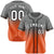 Custom Gray Orange-White Authentic Fade Fashion Baseball Jersey