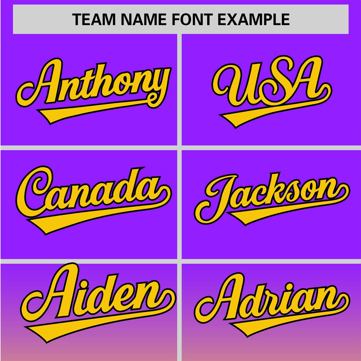 Custom Purple Yellow-Black Authentic Fade Fashion Baseball Jersey