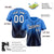 Custom Blue Navy-White Authentic Fade Fashion Baseball Jersey