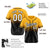 Custom Yellow Black-White Authentic Fade Fashion Baseball Jersey