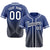 Custom Blue Navy-White Authentic Fade Fashion Baseball Jersey