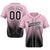 Custom Pink Black-White Authentic Fade Fashion Baseball Jersey