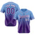 Custom Light Blue Purple-White Authentic Fade Fashion Baseball Jersey