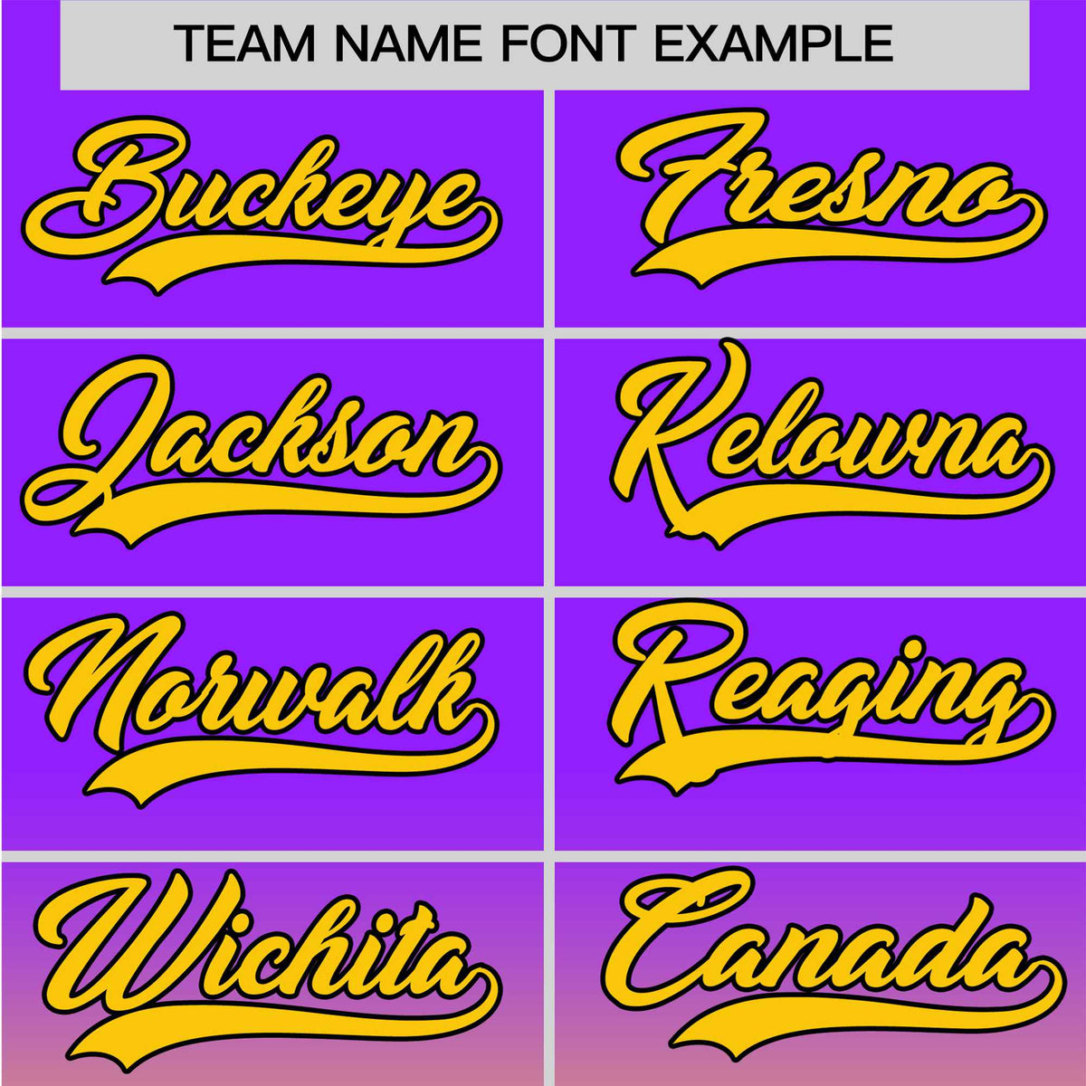 Custom Purple Yellow-Black Authentic Fade Fashion Baseball Jersey