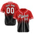 Custom Red Black-White Authentic Fade Fashion Baseball Jersey