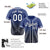 Custom Blue Navy-White Authentic Fade Fashion Baseball Jersey