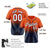 Custom Orange Navy-White Authentic Fade Fashion Baseball Jersey