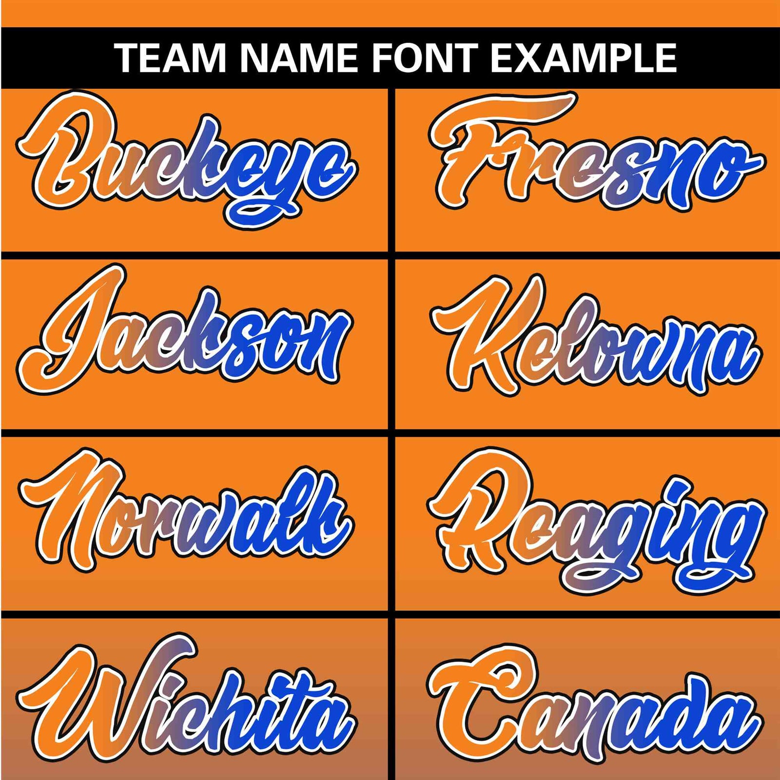 Custom Orange Sky Blue Black Authentic Fade Fashion Baseball Jersey