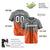 Custom Gray Orange-White Authentic Fade Fashion Baseball Jersey