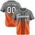 Custom Gray Orange-White Authentic Fade Fashion Baseball Jersey