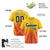 Custom Gold Orange-Black Authentic Fade Fashion Baseball Jersey