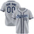 Custom Gray Navy Authentic Baseball Jersey