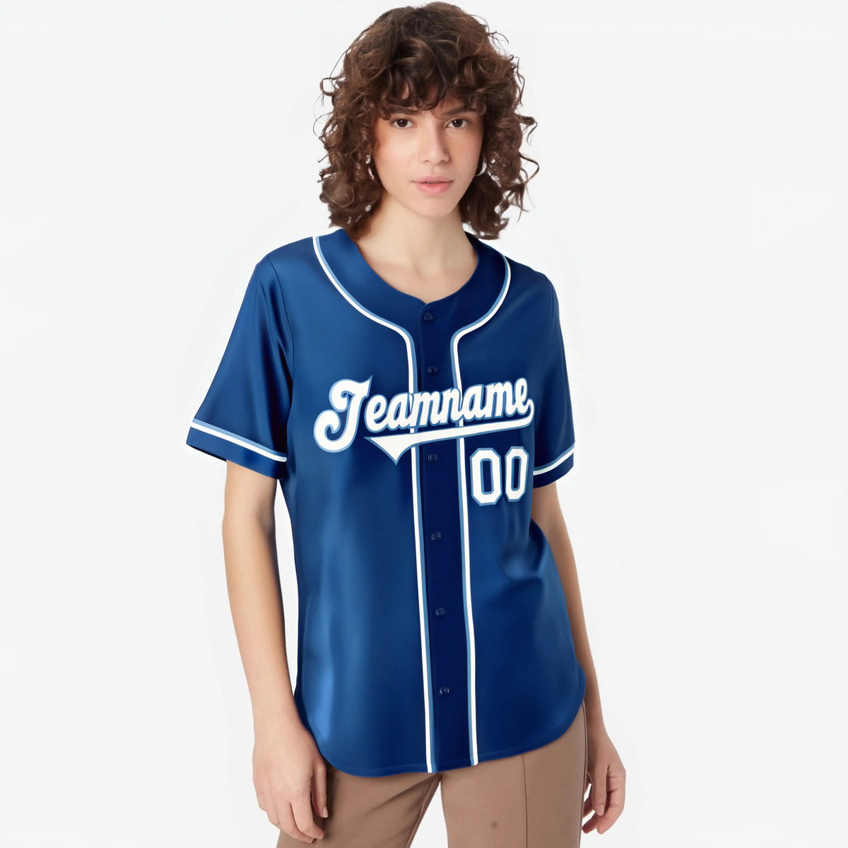 Custom Royal Blue White Authentic Baseball Jersey