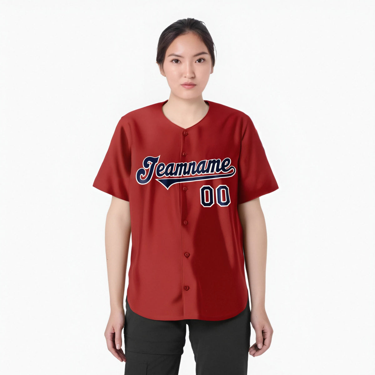 Custom Royal Red Navy White Authentic Baseball Jersey