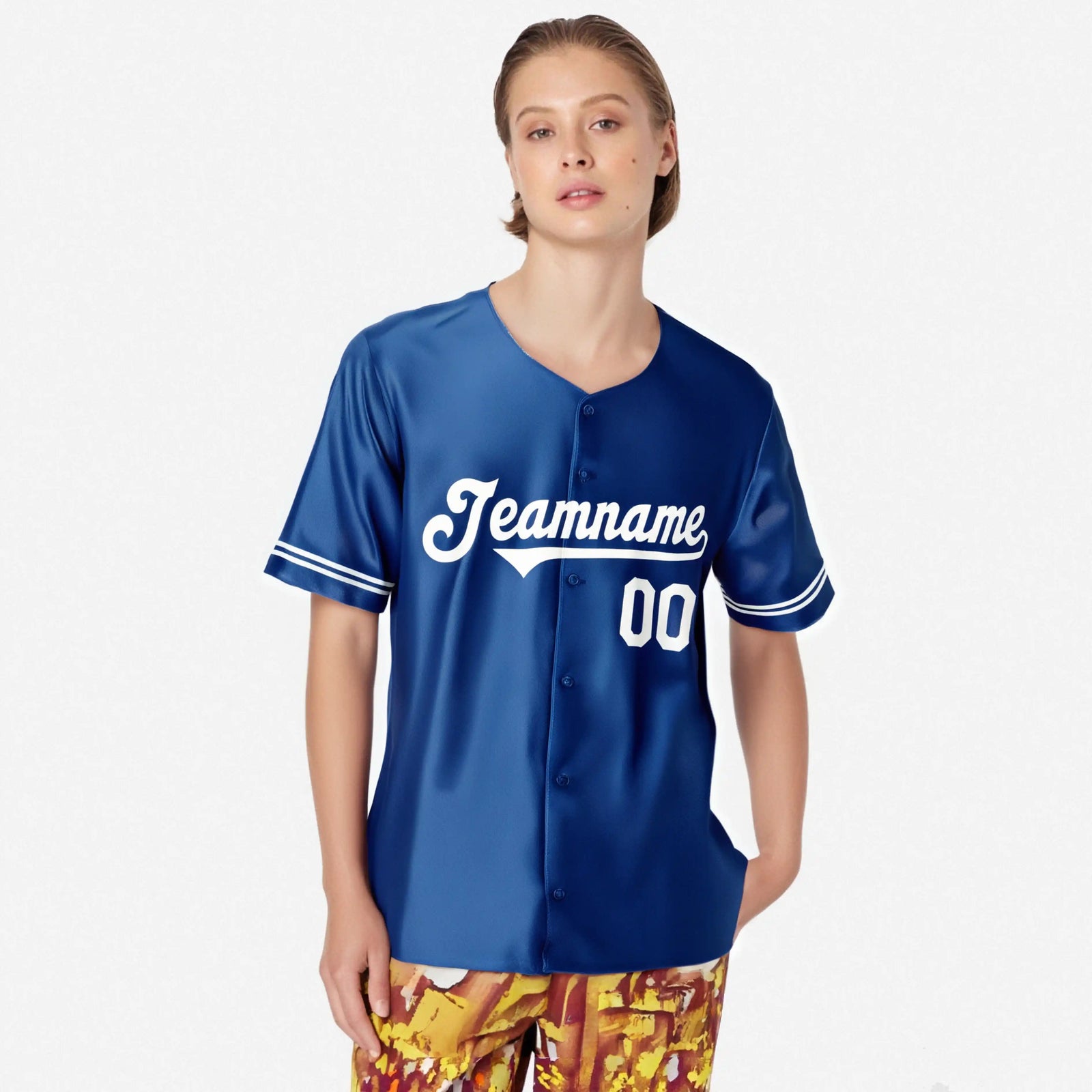 Custom Royal Blue White Authentic Baseball Jersey