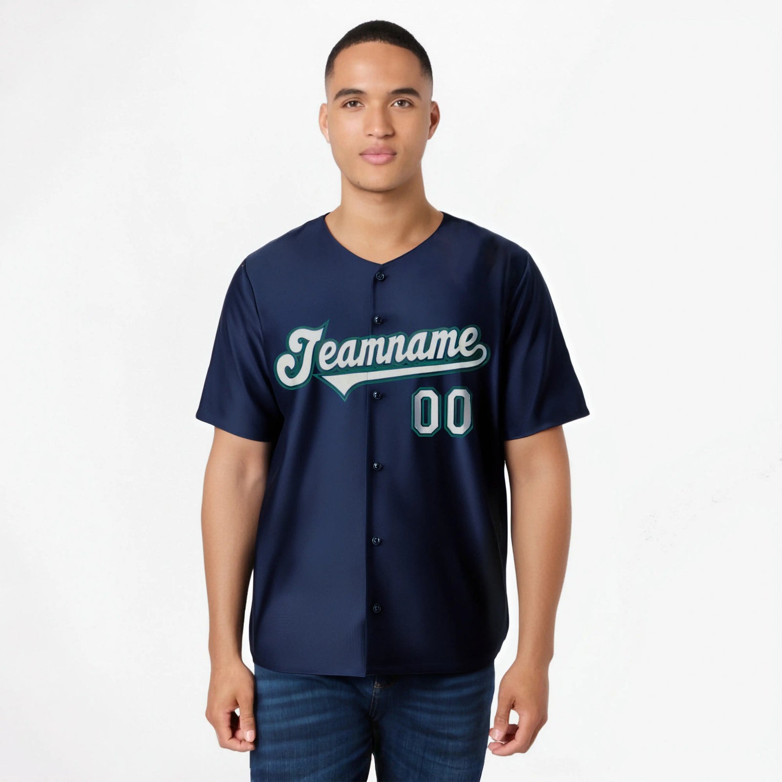 Custom Navy Gray Authentic Baseball Jersey