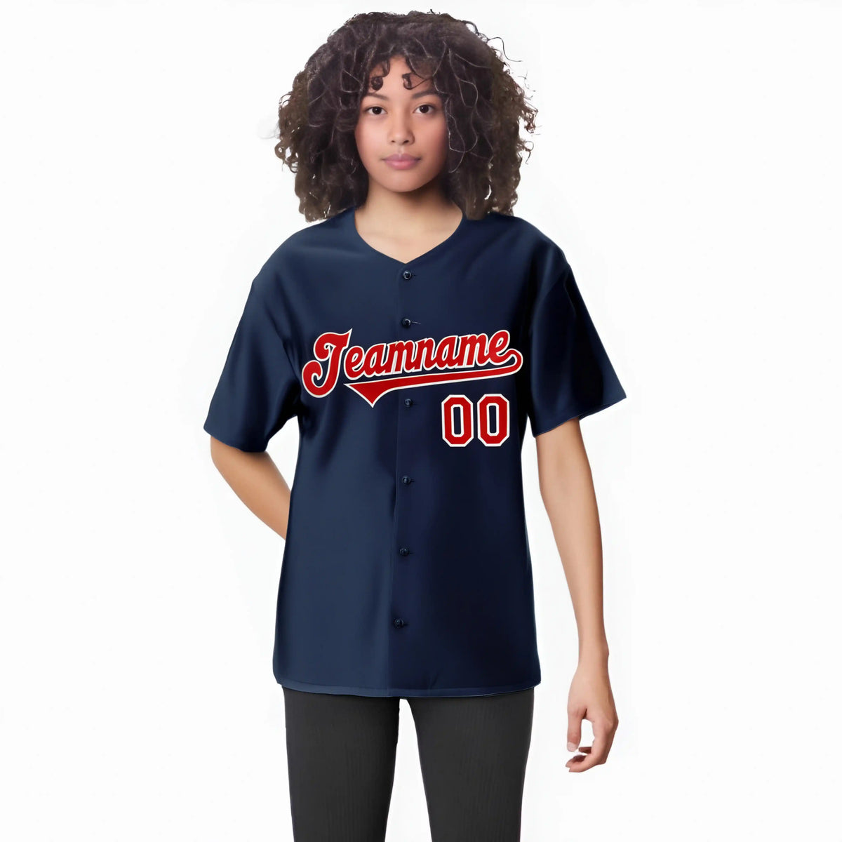 Custom Navy Royal Red Authentic Baseball Jersey