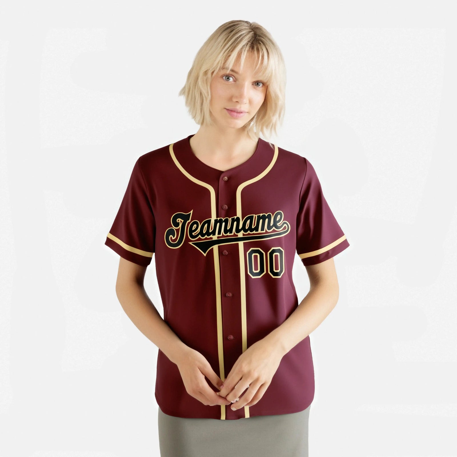 Custom Crimson Khaki Authentic Baseball Jersey