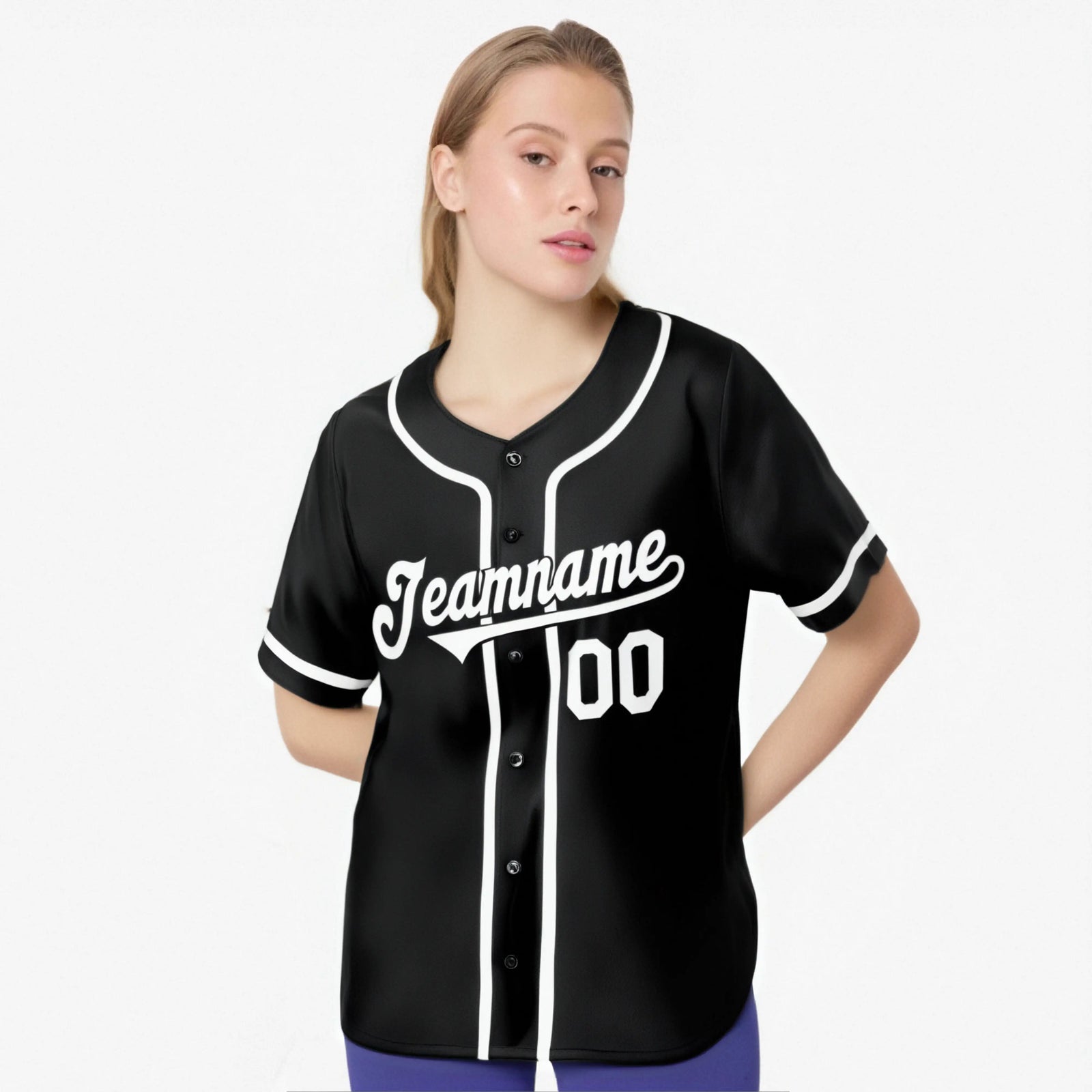 Custom Black White Authentic Baseball Jersey