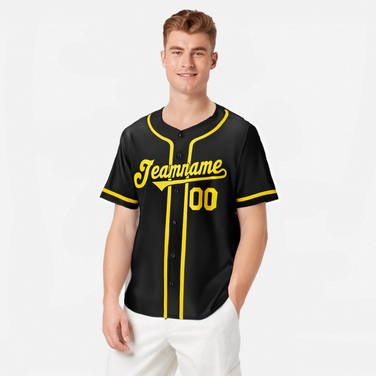 Custom Black Gold Authentic Baseball Jersey