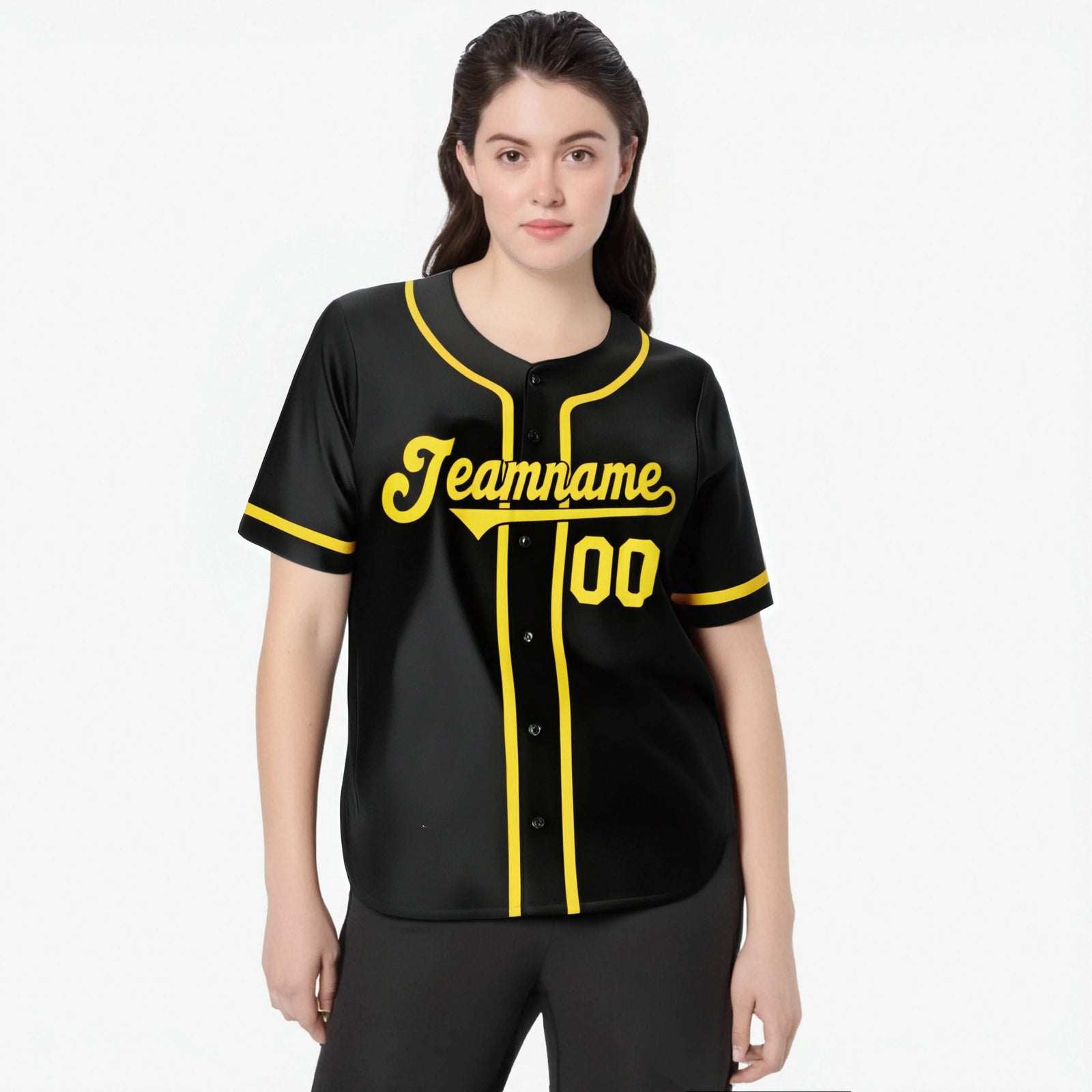 Custom Black Gold Authentic Baseball Jersey