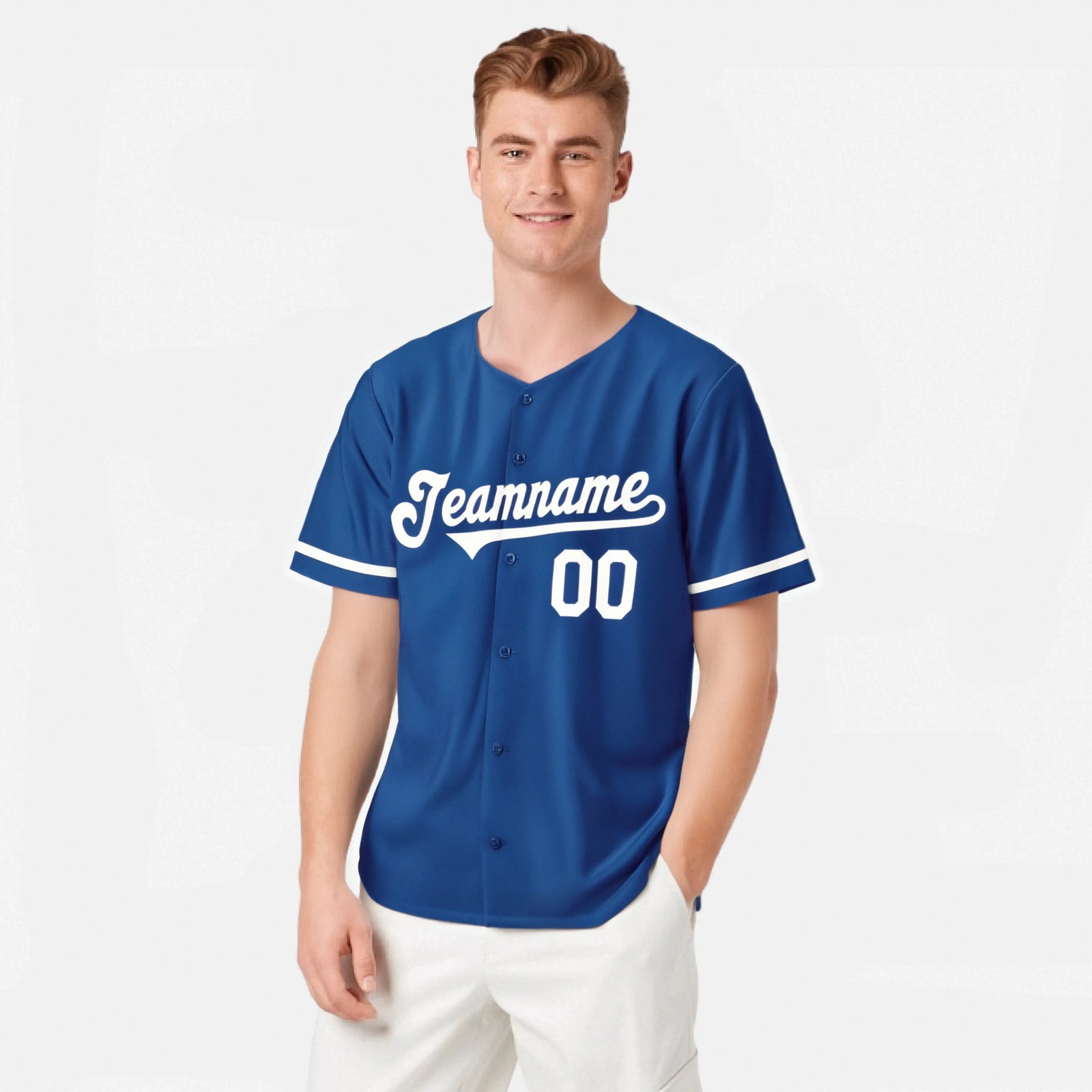 Custom Royal Blue White Authentic Baseball Jersey