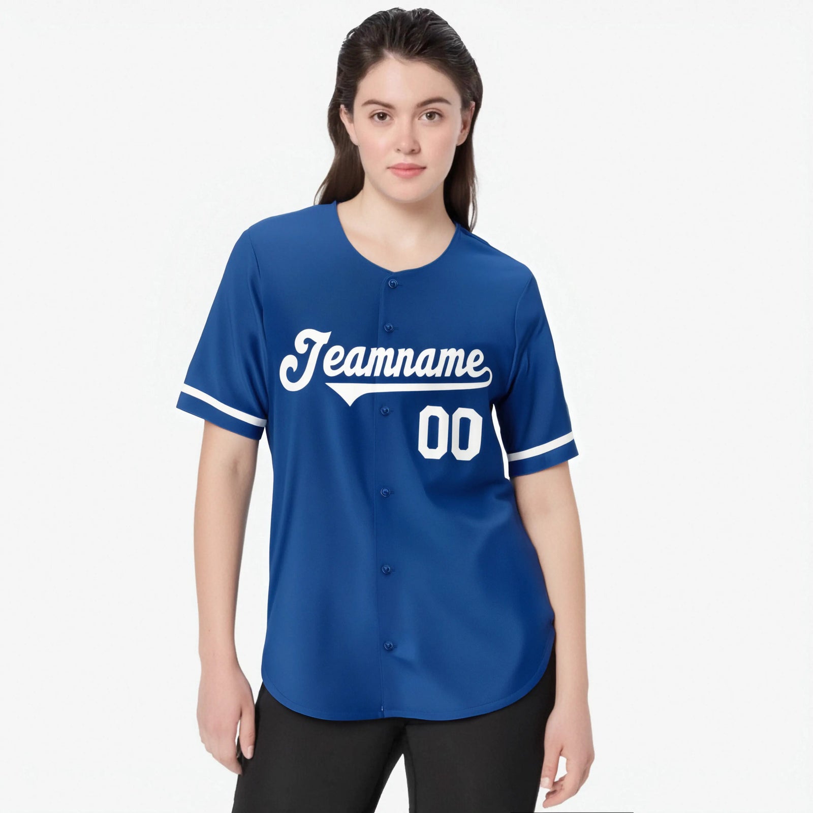 Custom Royal Blue White Authentic Baseball Jersey