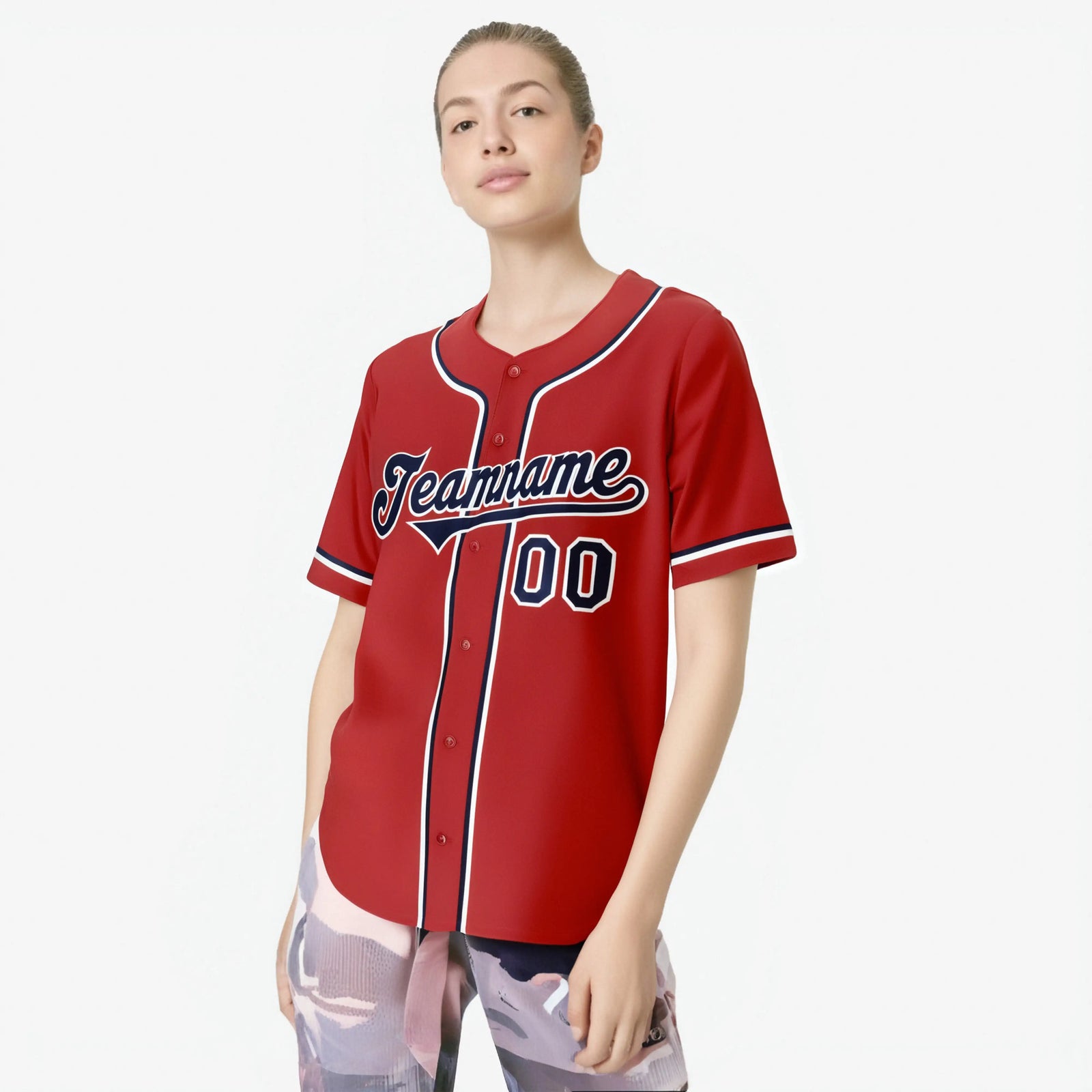 Custom Royal Red Navy White Authentic Baseball Jersey