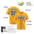 Custom Gold Blue White Authentic Baseball Jersey