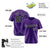 Custom Purple Black White Authentic Baseball Jersey