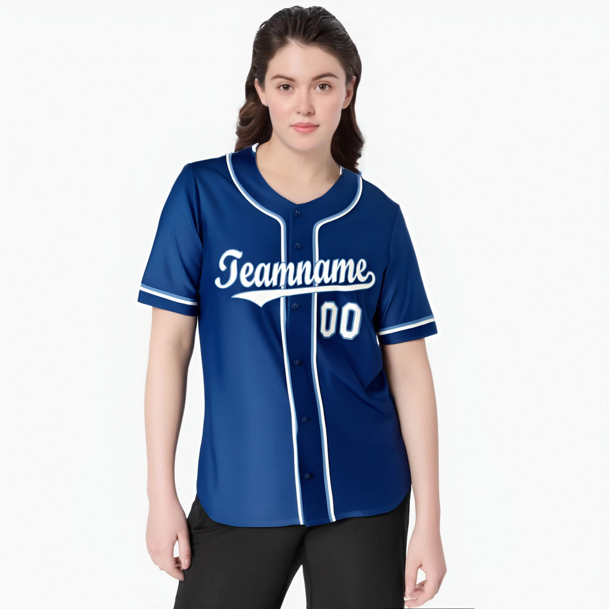 Custom Royal Blue White Authentic Baseball Jersey