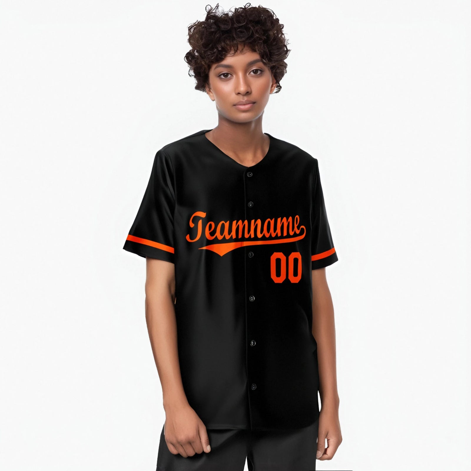 Custom Black Orange Authentic Baseball Jersey